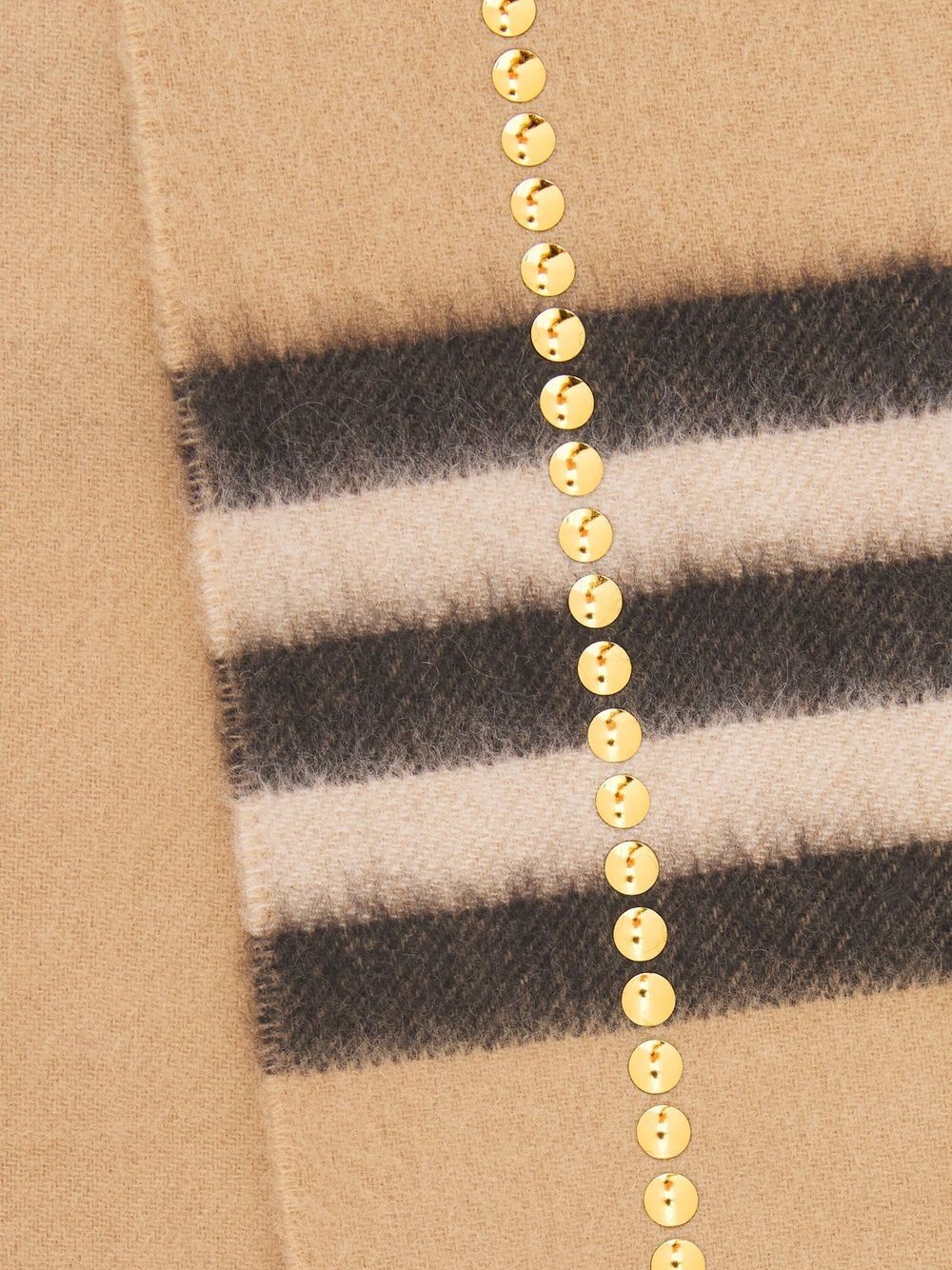 reversible studded check cashmere scarf - 2