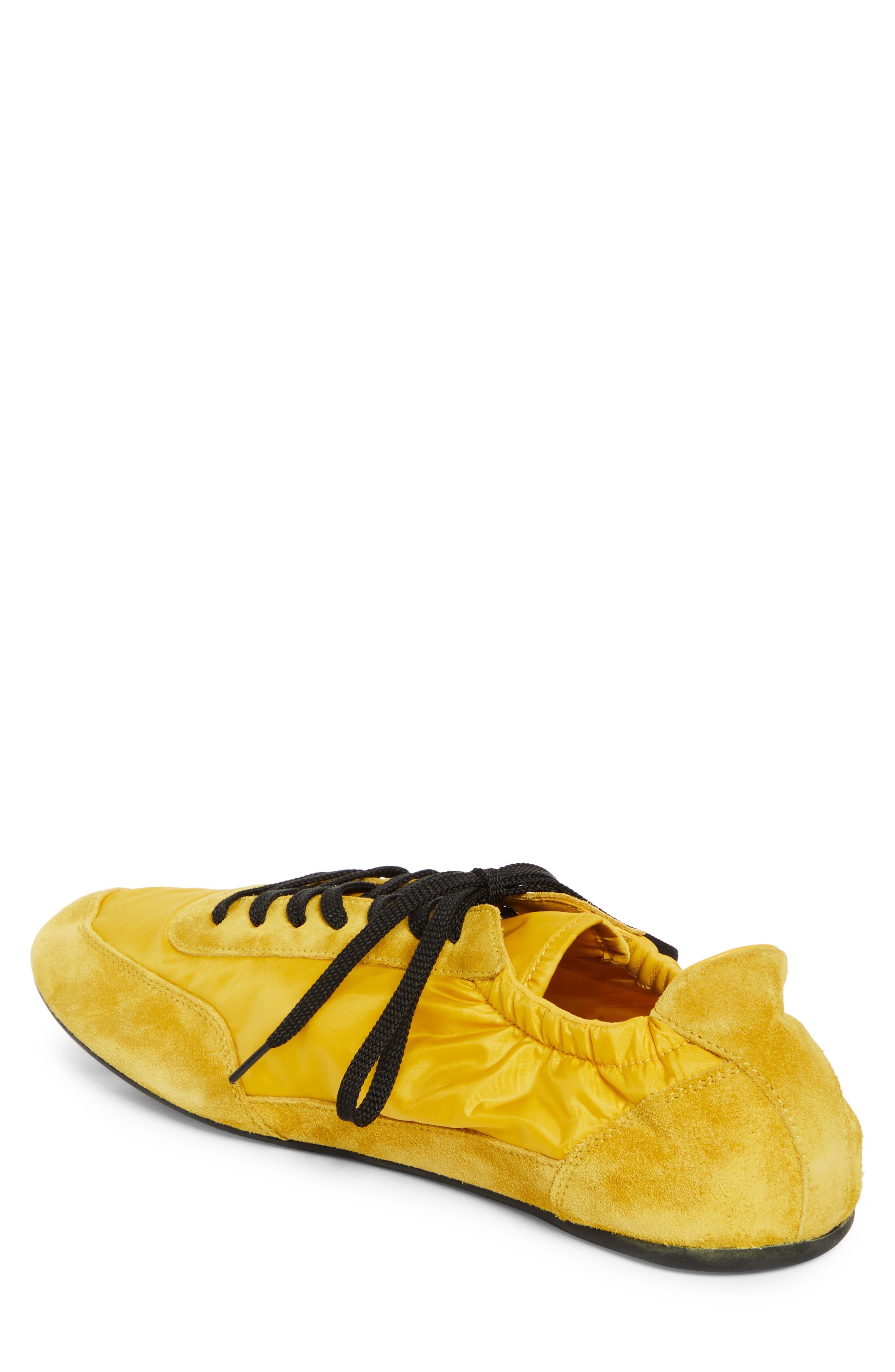 Prada Collapse Mixed Media Low Top Sneaker in Topazio at Nordstrom - 2