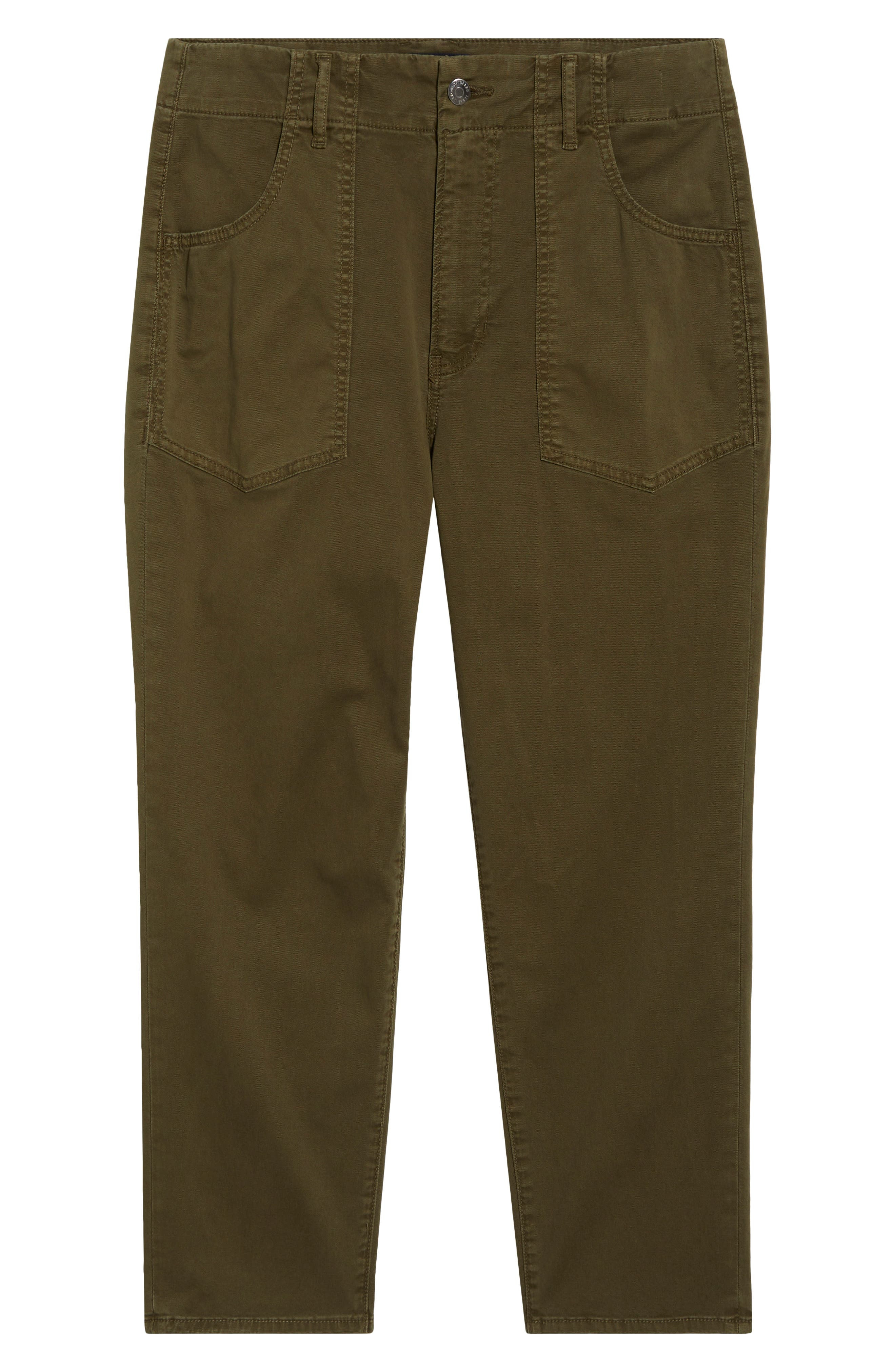 Veronica Beard Arya Crop Straight Leg Pants in Army Green at Nordstrom - 5