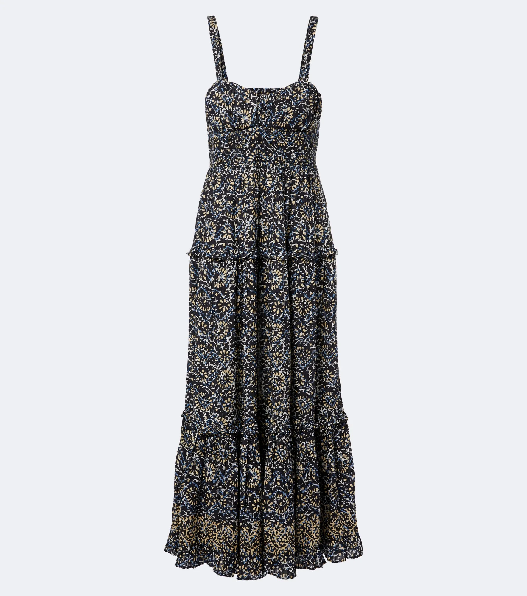 Ophelia printed cotton-blend midi dress - 1