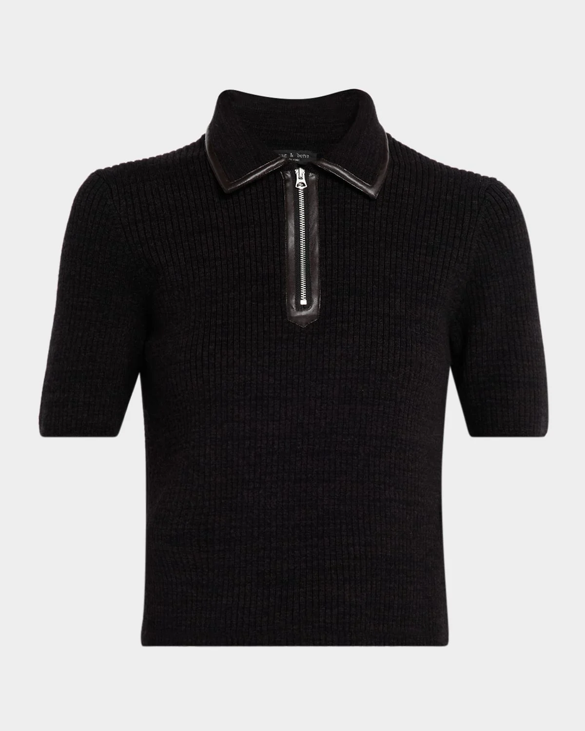 Caterina Short-Sleeve Half-Zip Top - 1