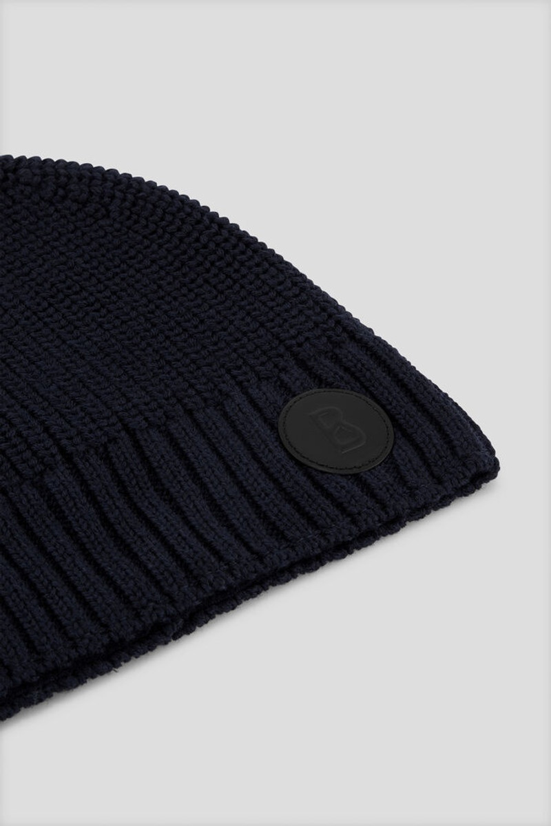 BOGNER Perth Knitted hat in Navy blue outlook