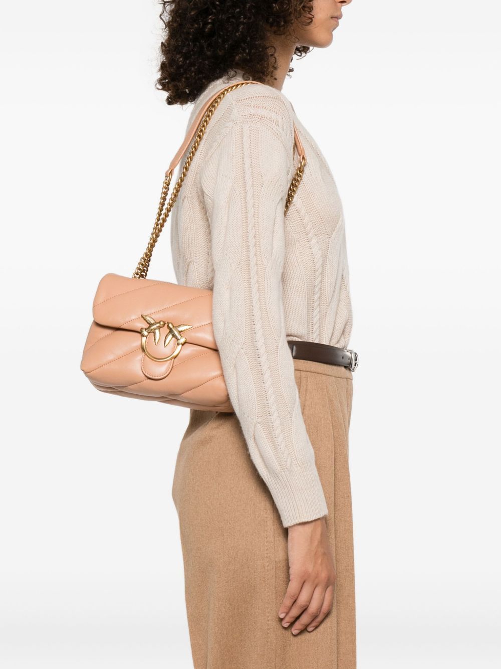 Love quilted logo-plaque shoulder bag - 2