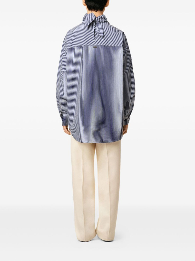 striped-pattern bandana-collar shirt 4