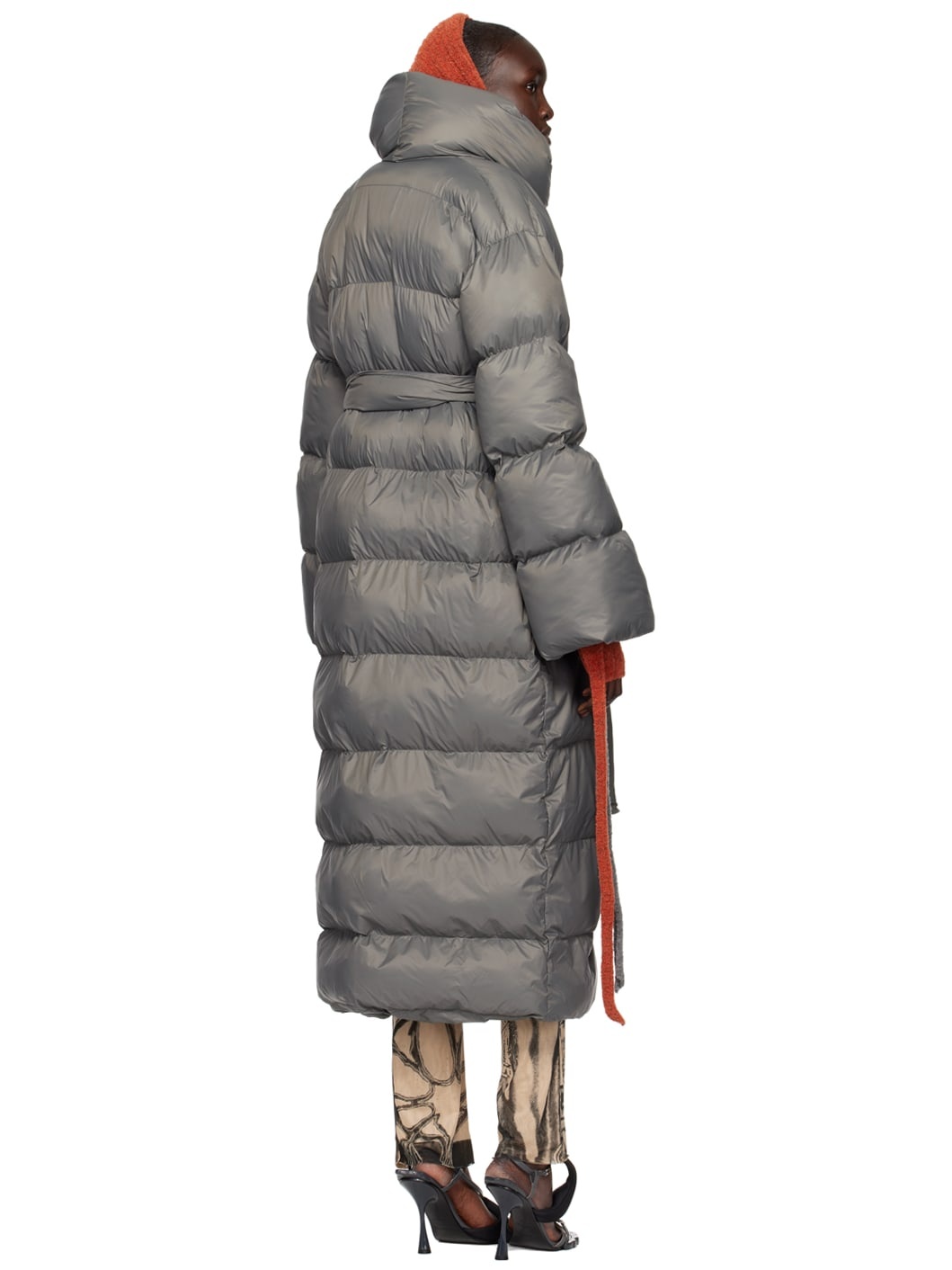 Gray Laced Puffer Coat - 3