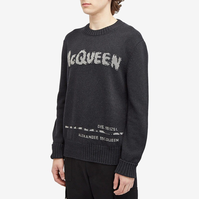 Alexander McQueen Grafitti Logo Crew Neck Jumper 2