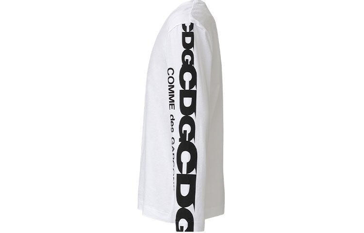 COMME des GARCONS CDG String mark Logo Long-sleeve Tee 'White' SZ-T008-051-2 - 3