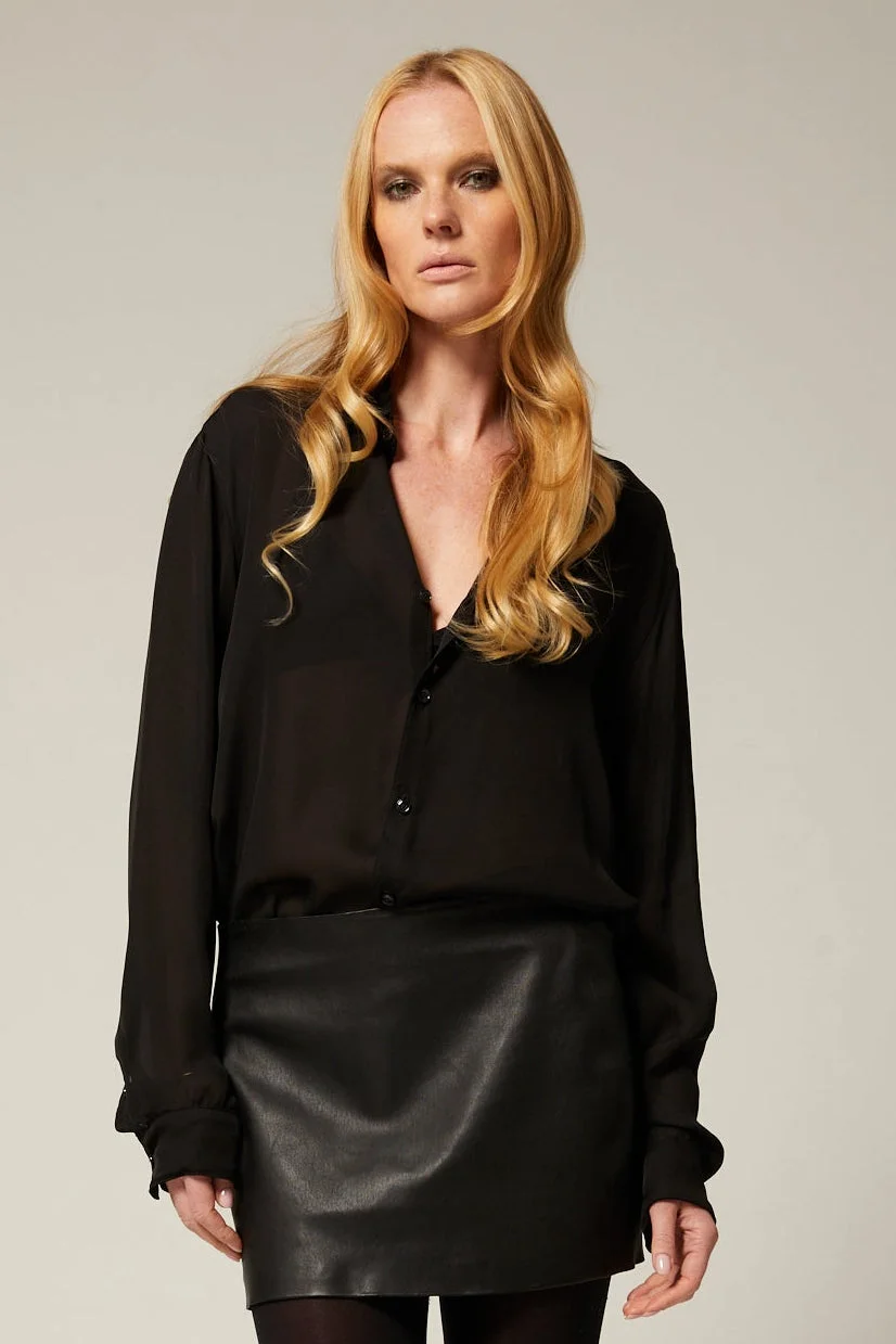 MARA SILK BUTTON DOWN - 1