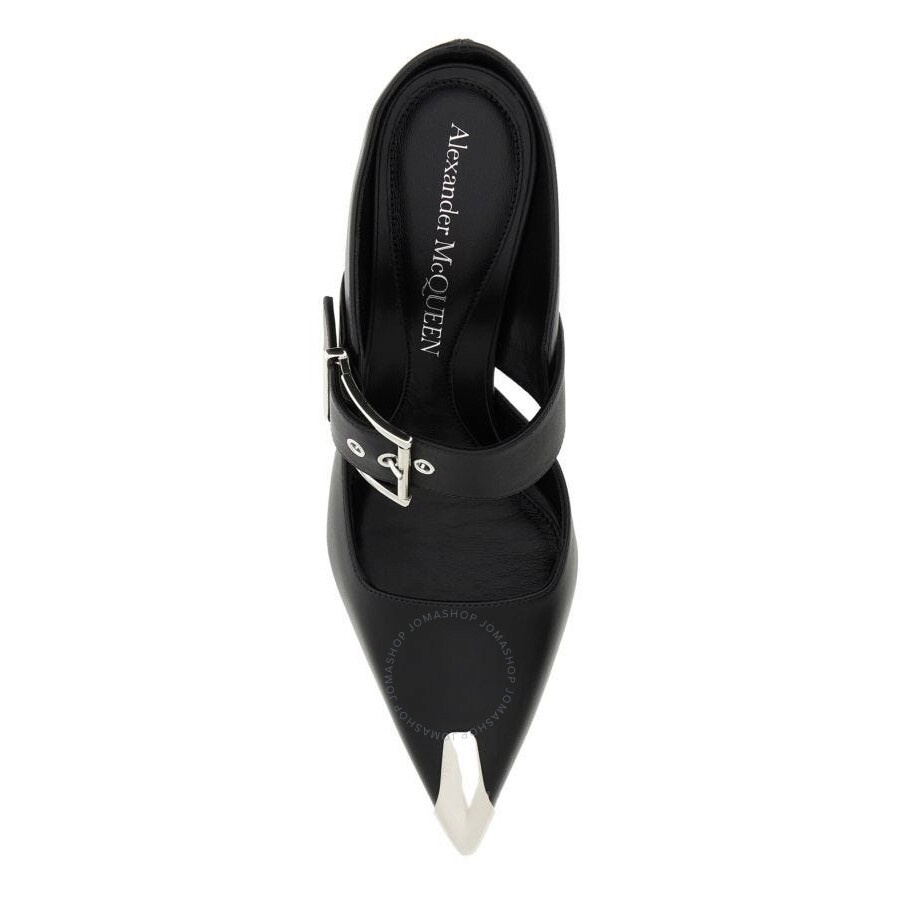 【ALEXANDER McQUEEN】PUNK BUCKLE STRAP MULE Alexander McQueen Punk Buckle Pointed Toe Mules | italist