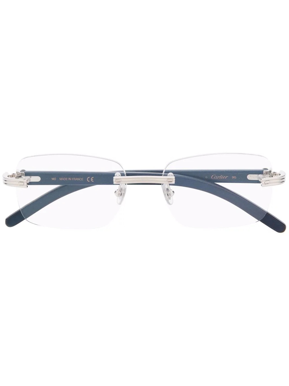 rimless square-frame glasses - 1