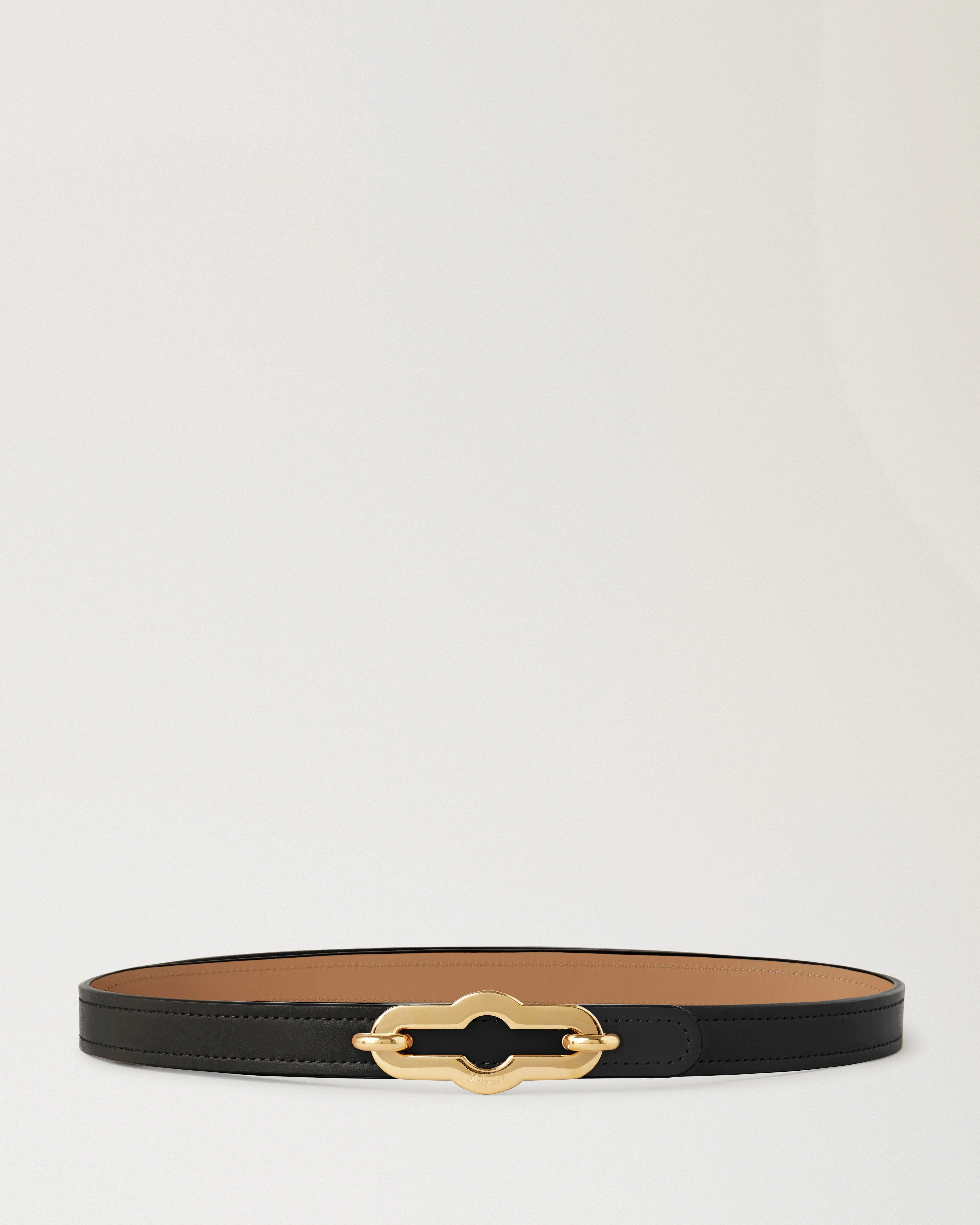 Pimlico Reversible Thin Belt
Black & Sable High Gloss Leather - 1