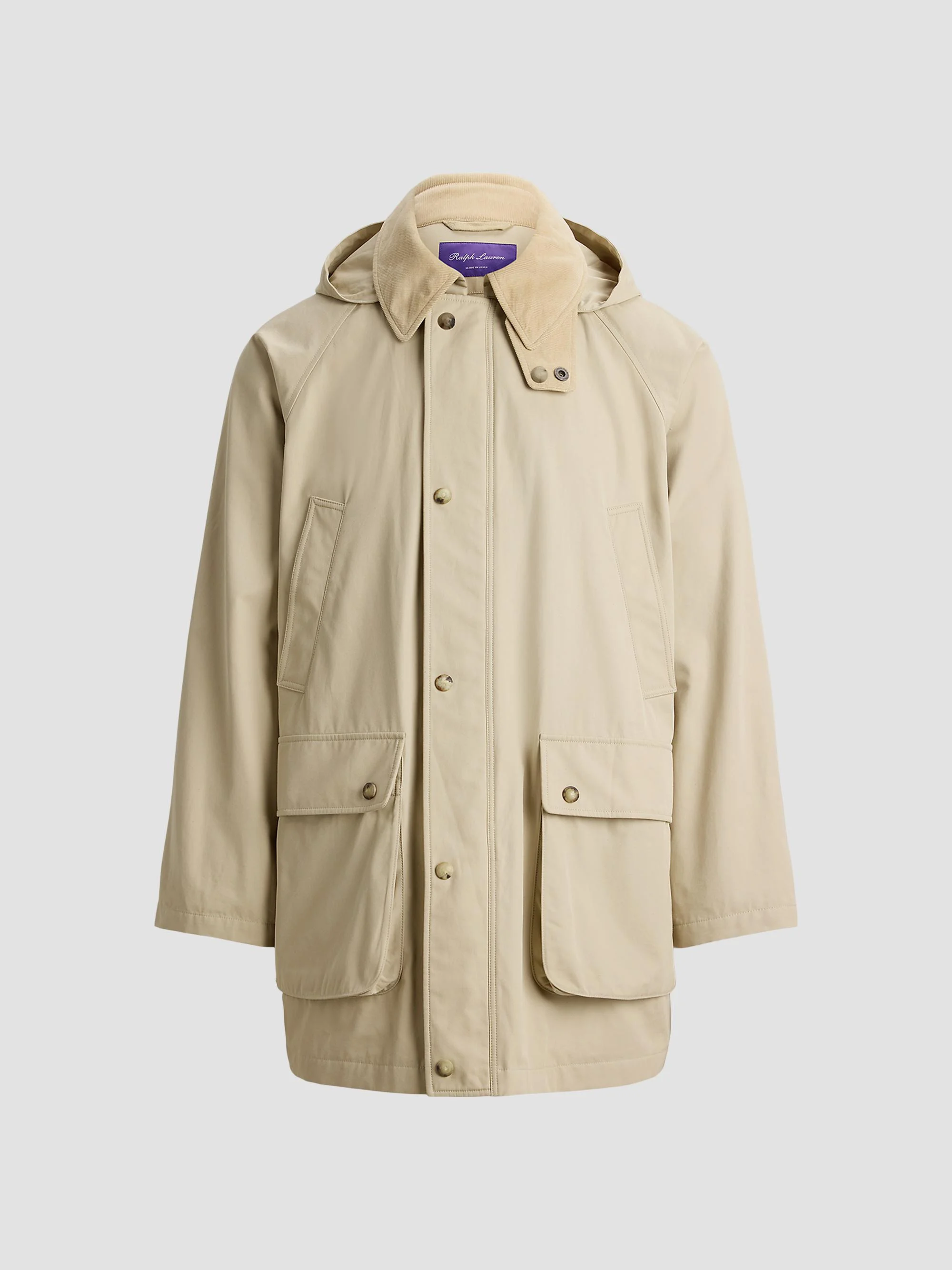 Men's Ventile-Twill Car Coat - Champagne - 1
