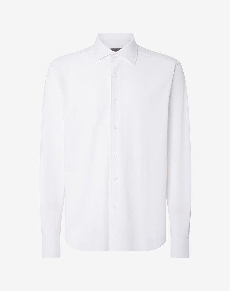 White bi-elastic fabric shirt 1
