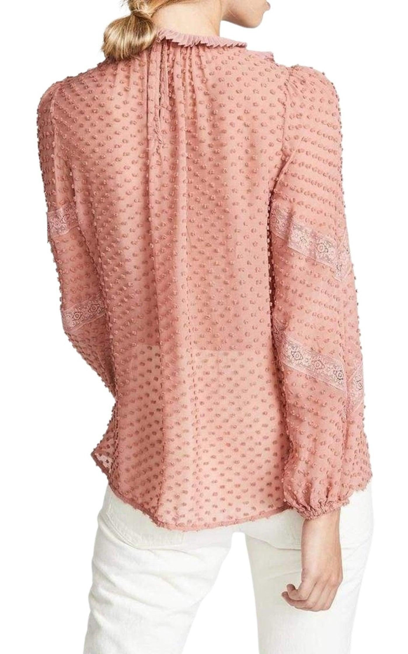 Unbridled Spliced Silk Blouse - 5