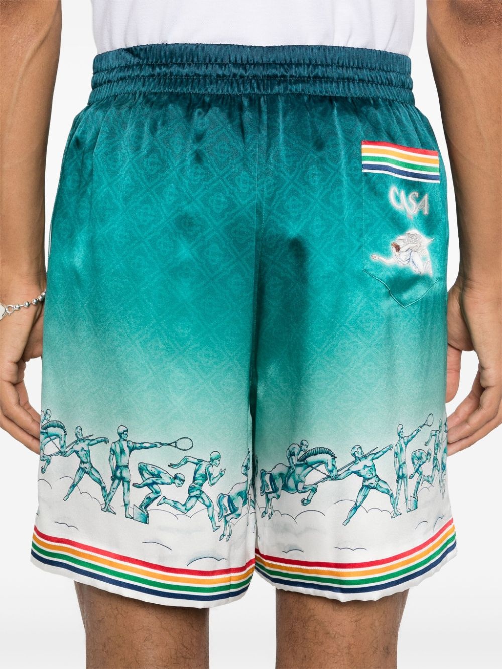 satin silk shorts - 5