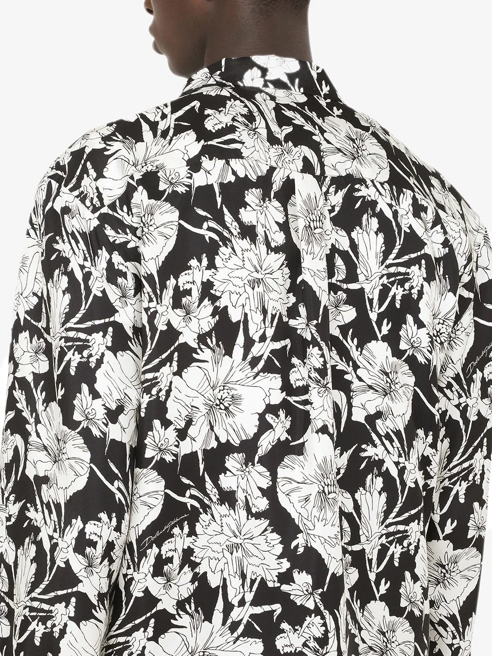 floral-print silk shirt - 5