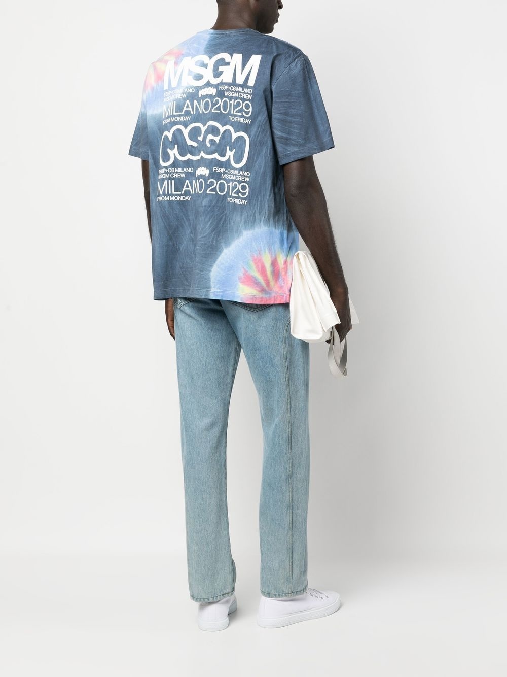 logo-print tie-dye T-shirt - 2
