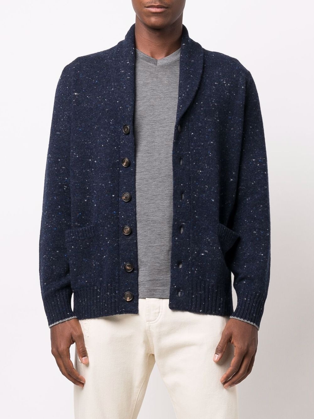 chunky-knit shawl cardigan - 2