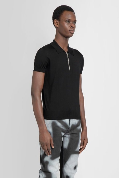 Givenchy men's black silk oversized 4g zip polo - 2