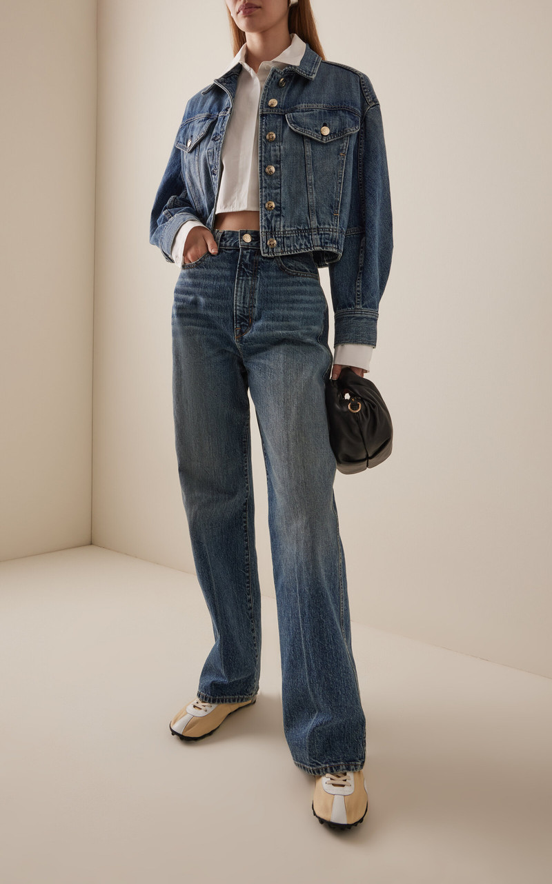 RÙADH Exclusive The Quinn Rigid High-Rise Straight-Leg Jeans blue outlook