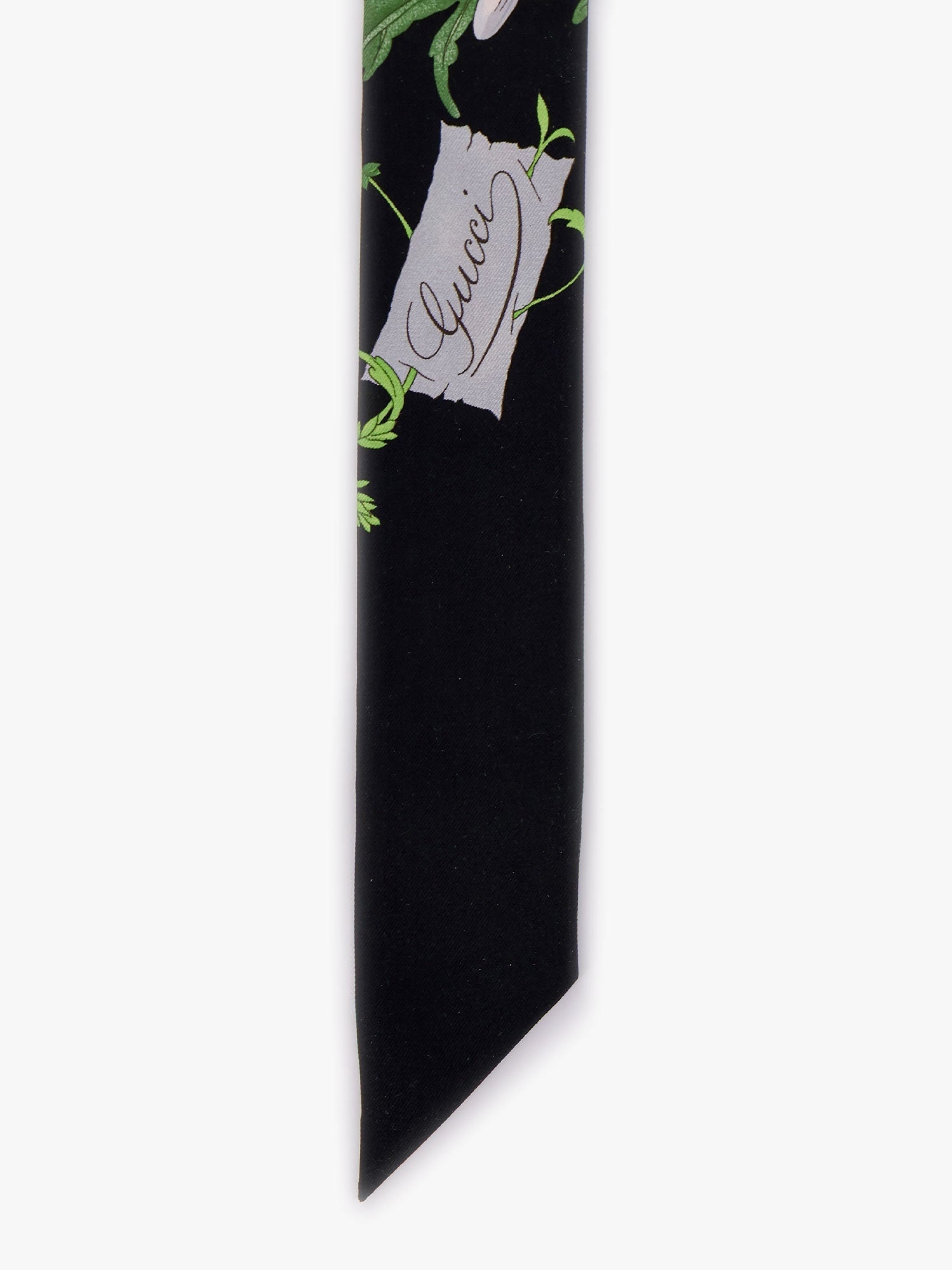 Gucci Gucci Flora Printed Silk Twill Neck Bow - 2
