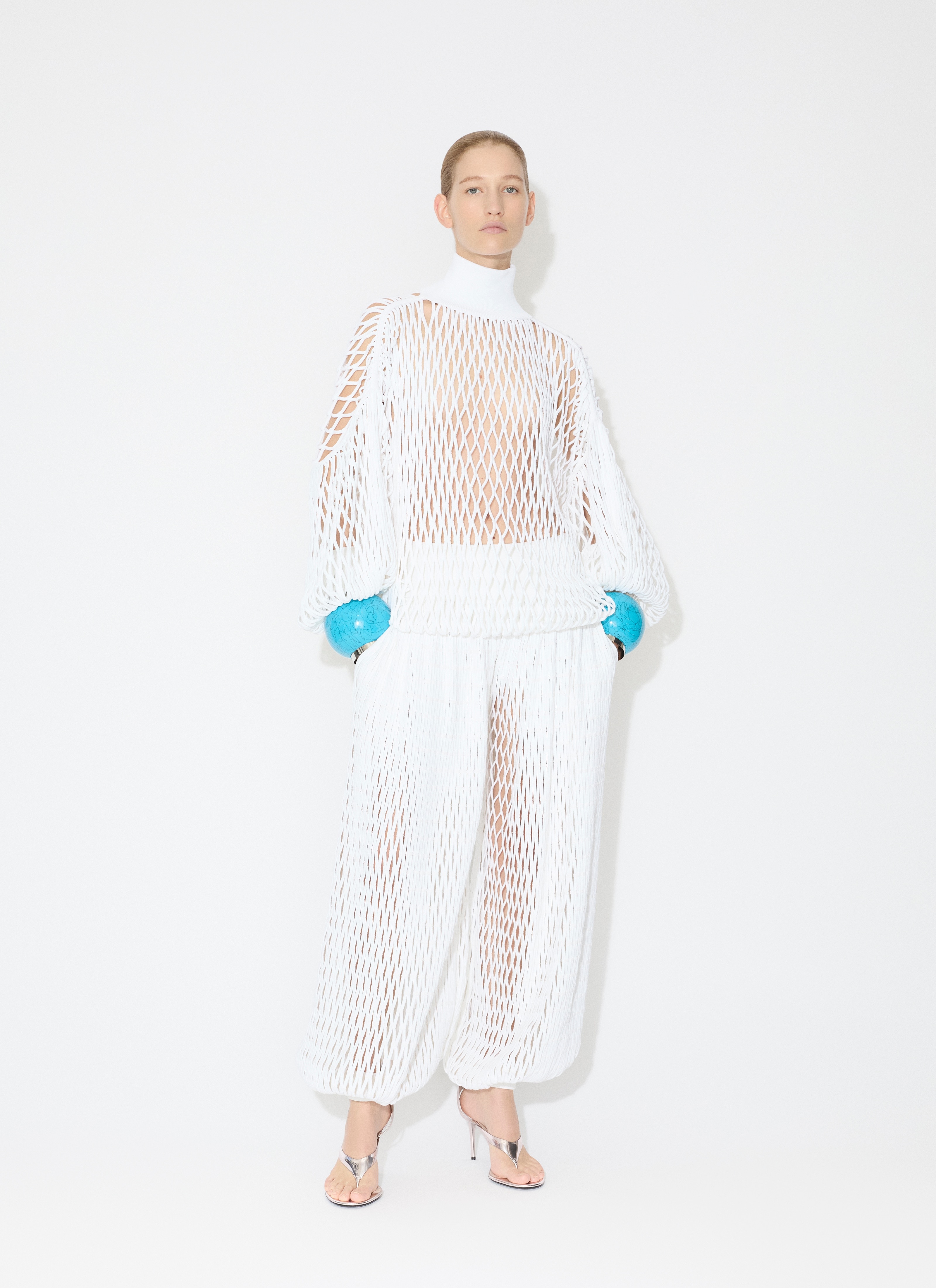MACRAMÉ KNIT BALLOON PANTS - 2