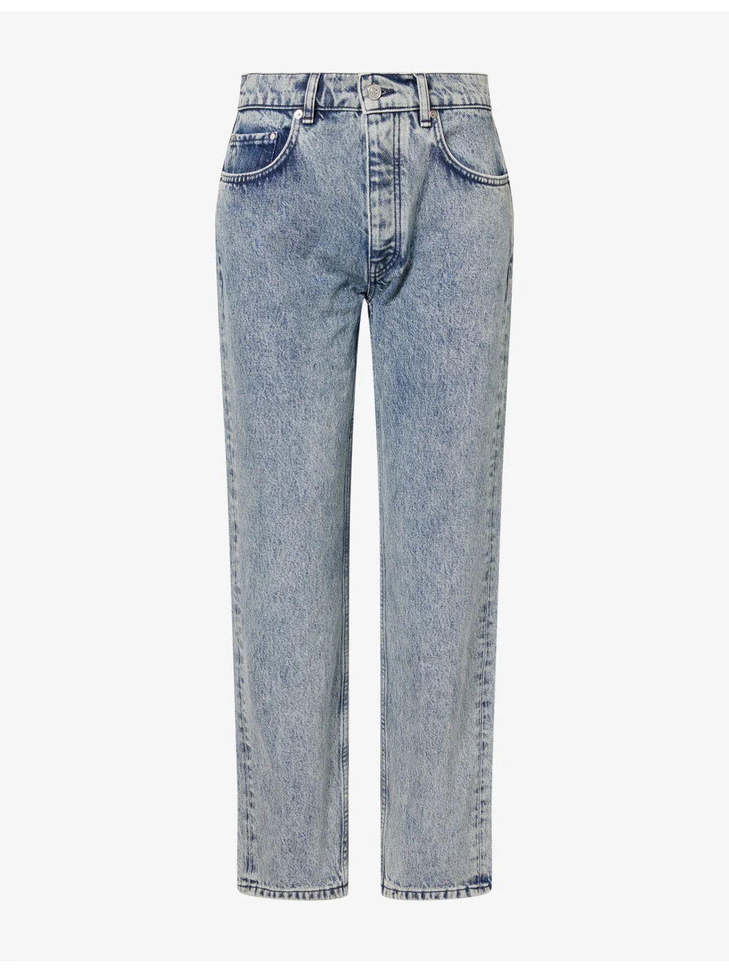 Kate High-Rise Straight-Leg Denim Jeans - 1