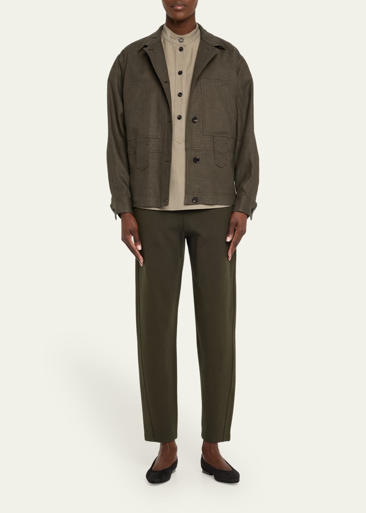 Jaylon Structured Linen Wool Field Jacket - 2