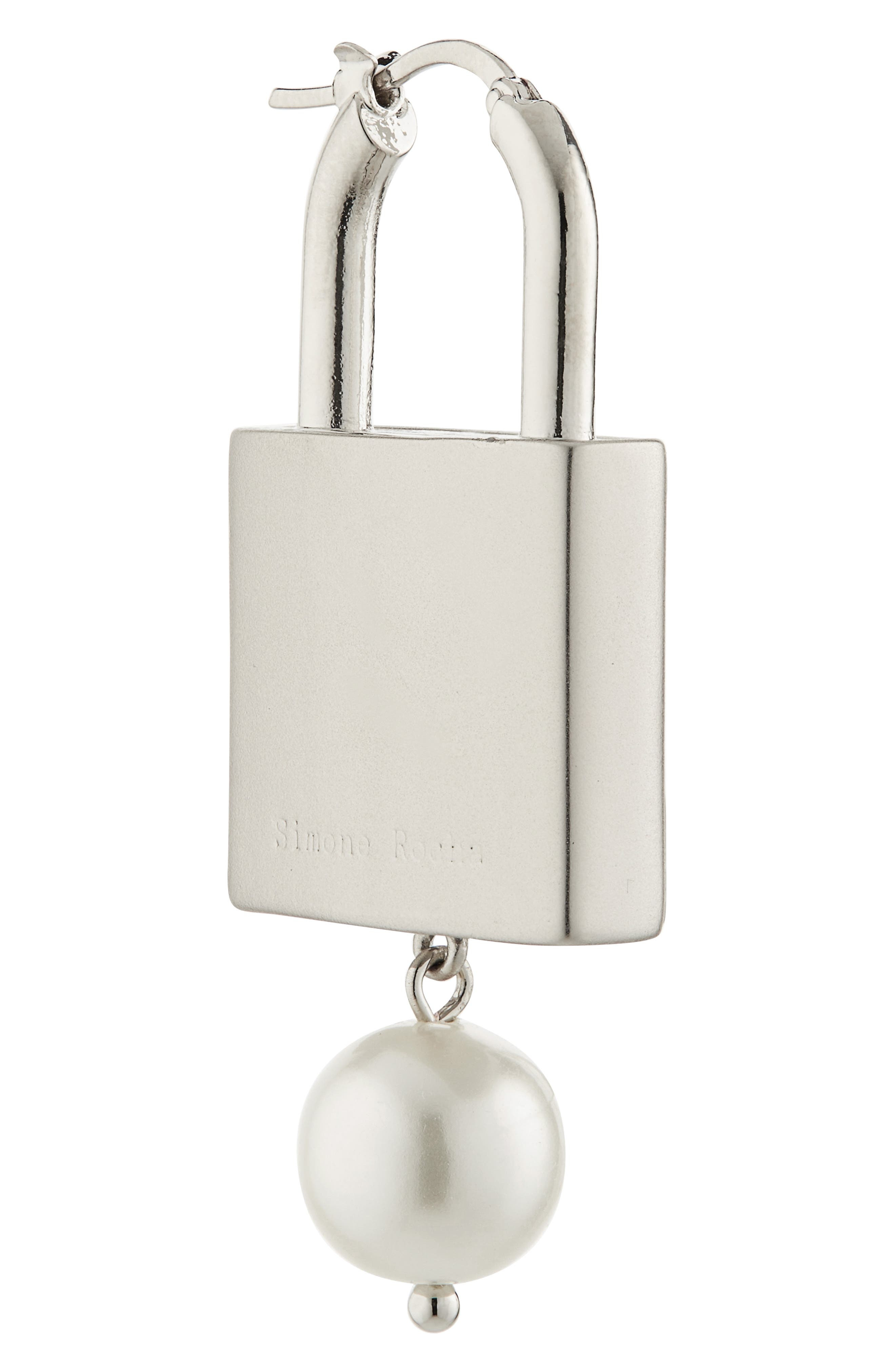 Simone Rocha Faux Pearl Padlock Earrings at Nordstrom - 4