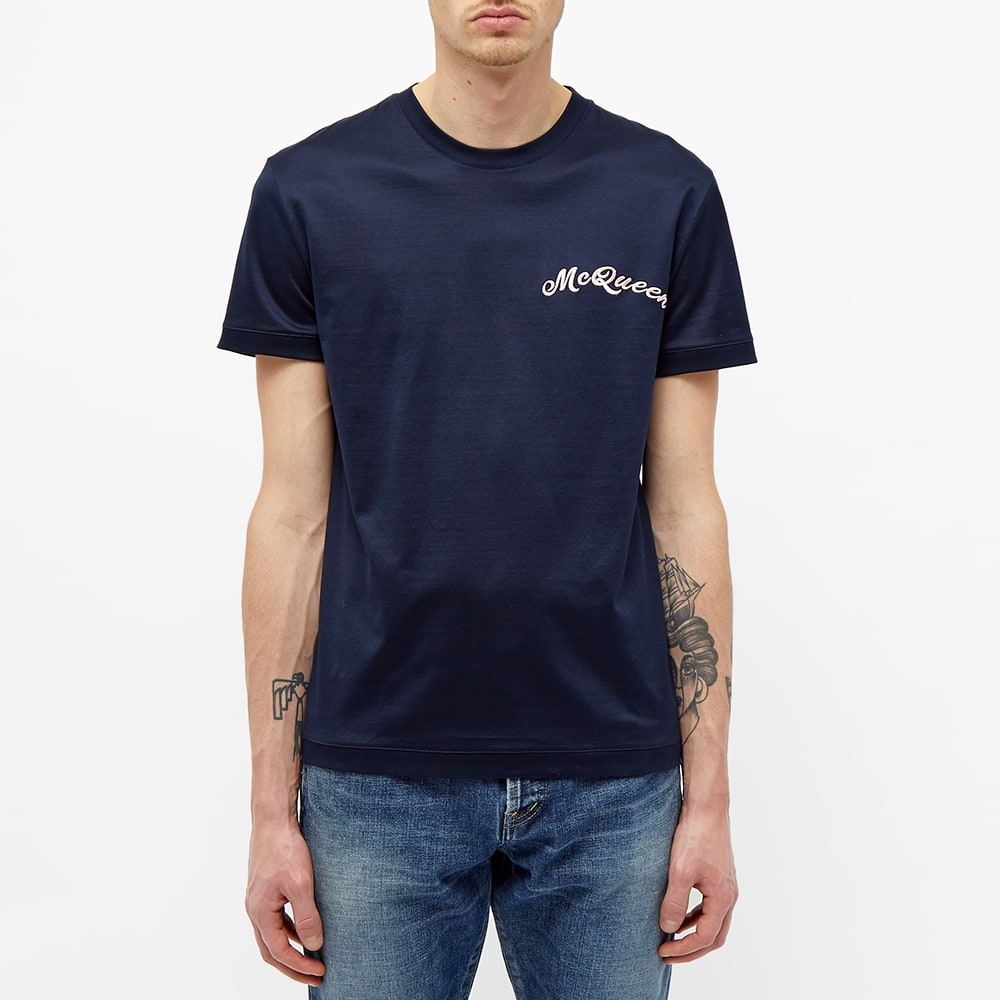 Alexander McQueen Chain Stitch Logo Tee - 3