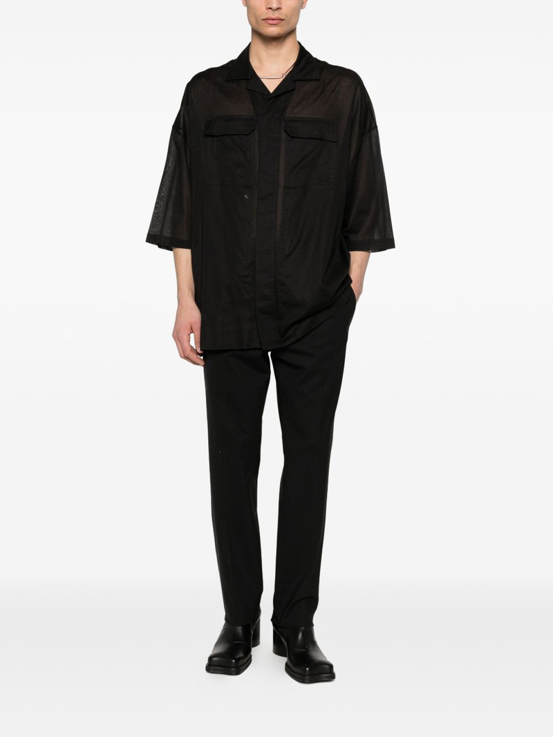 Rick Owens chest-pocket black shirt outlook