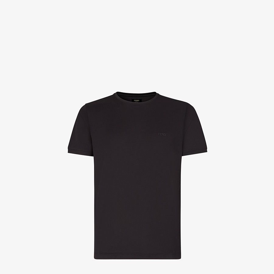 Black jersey T-shirt - 1