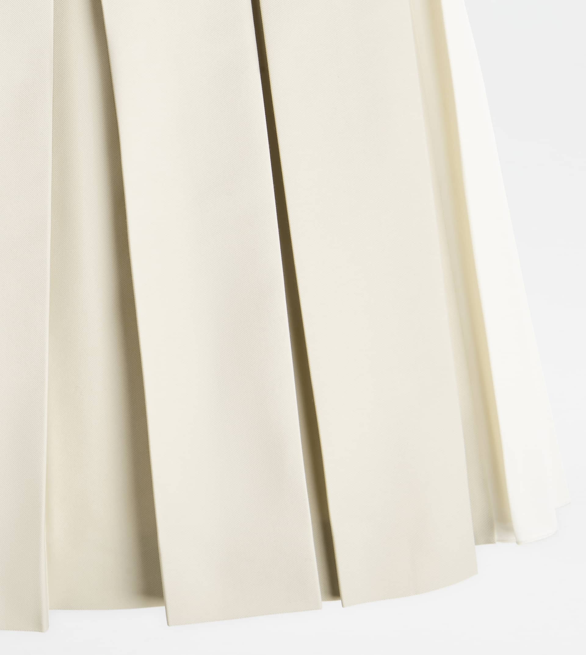 PLEATED SKIRT - BEIGE, WHITE - 8