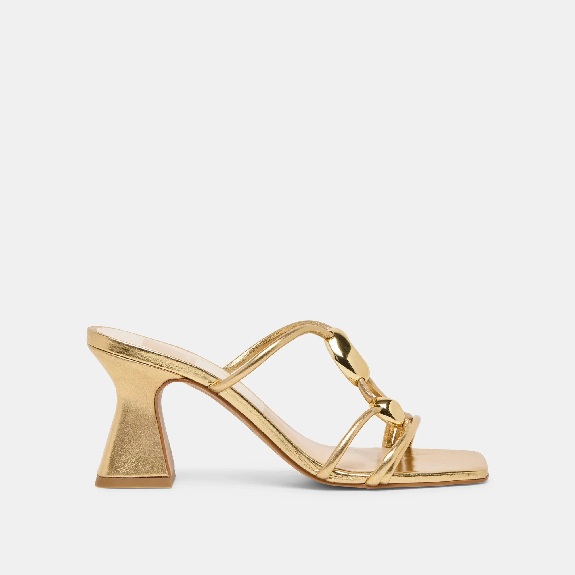 ALAYNA HEELS GOLD LEATHER - 1