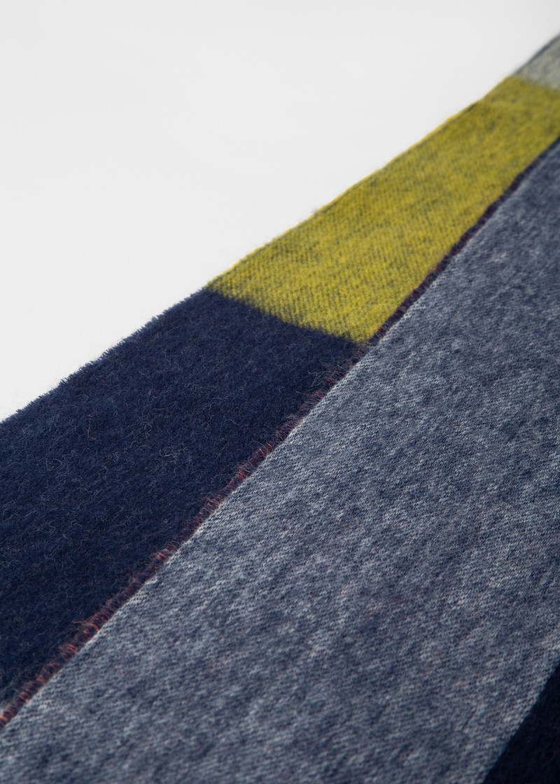 Graphic Stripe Reversible Cashmere-Blend Blanket 5