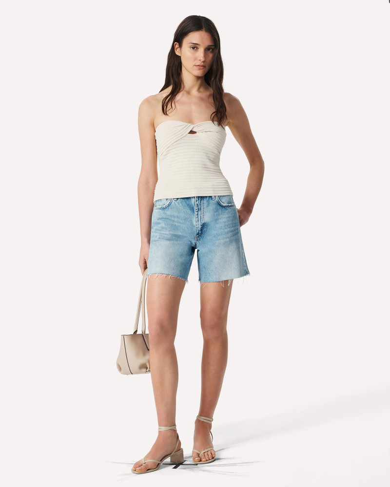 Kaia Denim Shorts Lightweight Rigid in Maslin 1