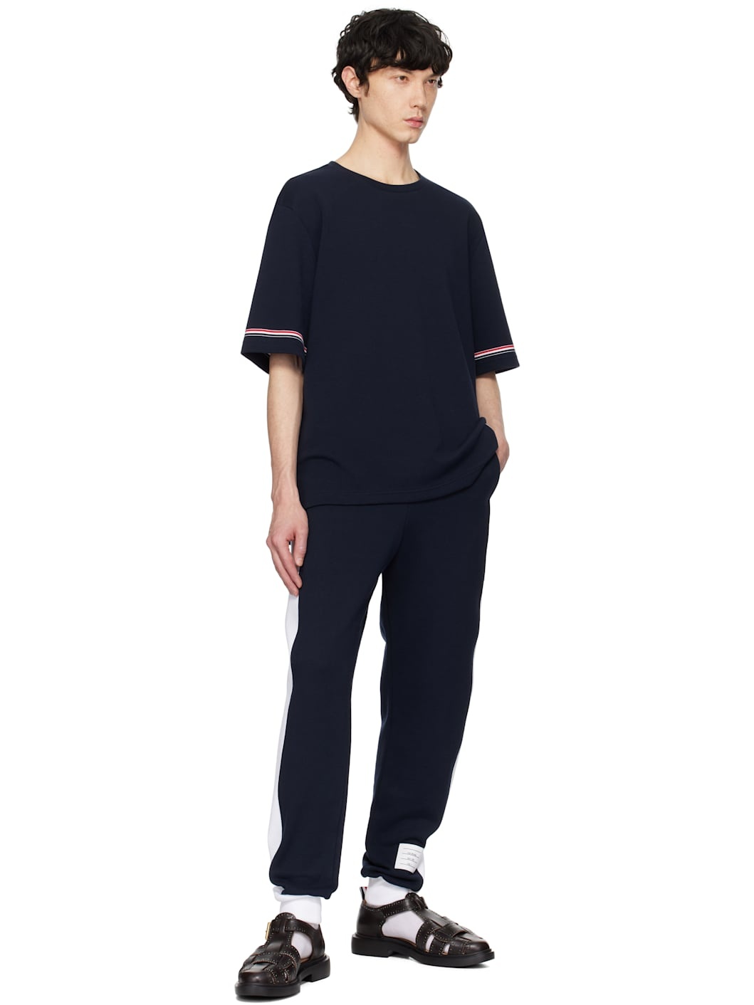Navy Cotton Rugby Short Sleeve T-shirt - 4