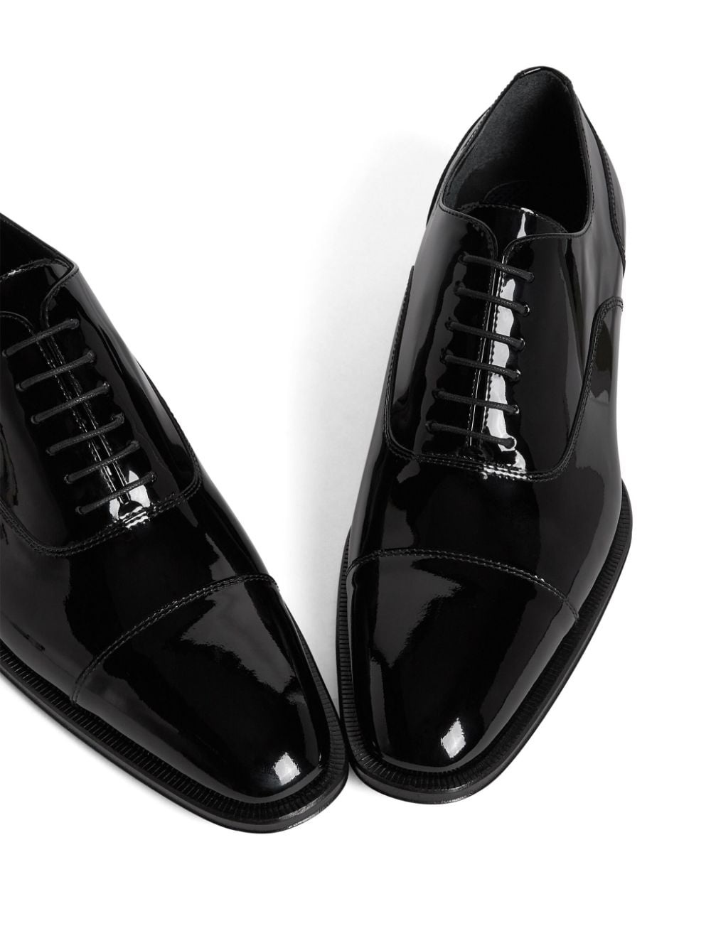 patent leather lace-up shoes - 4