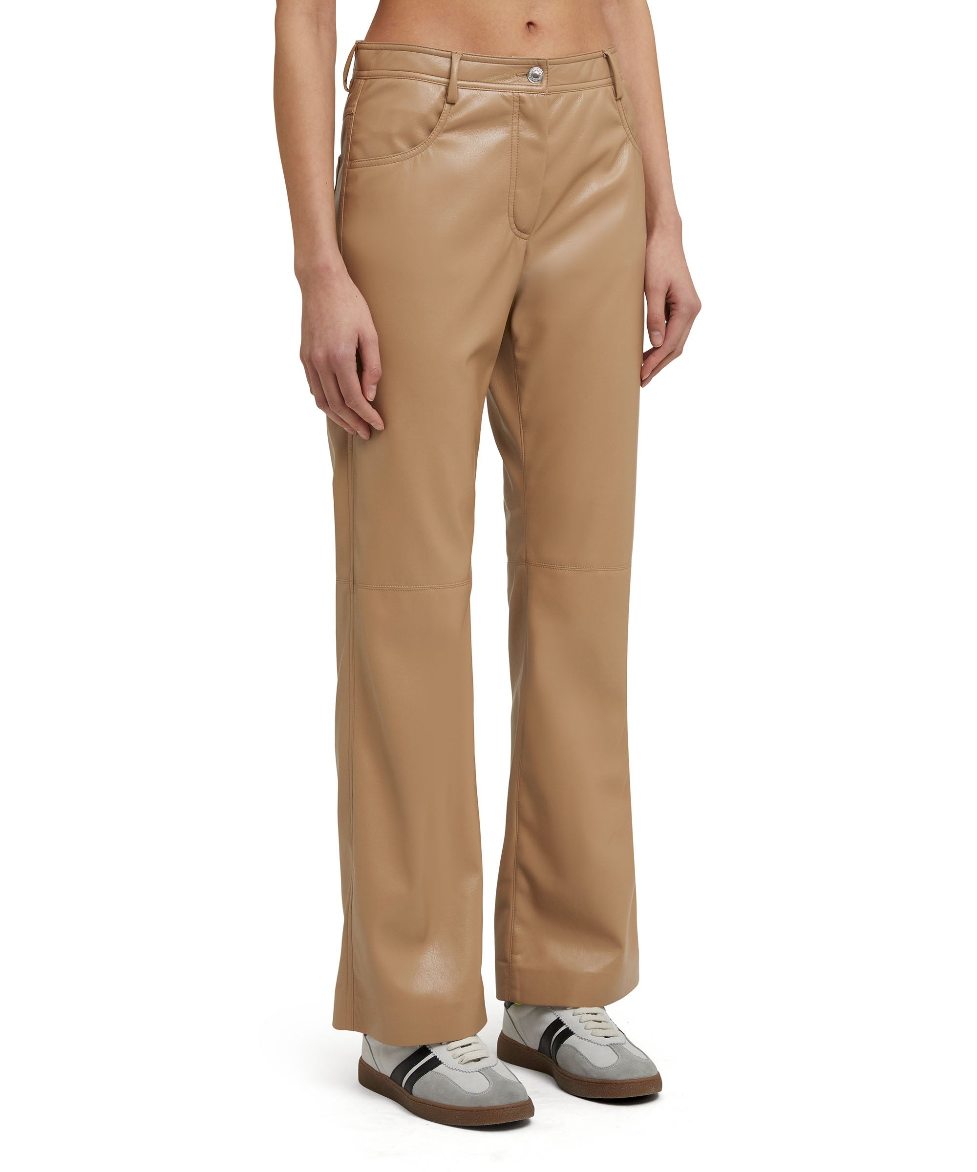 Faux leather straight-leg trousers "Soft Eco Leather" fabric - 3