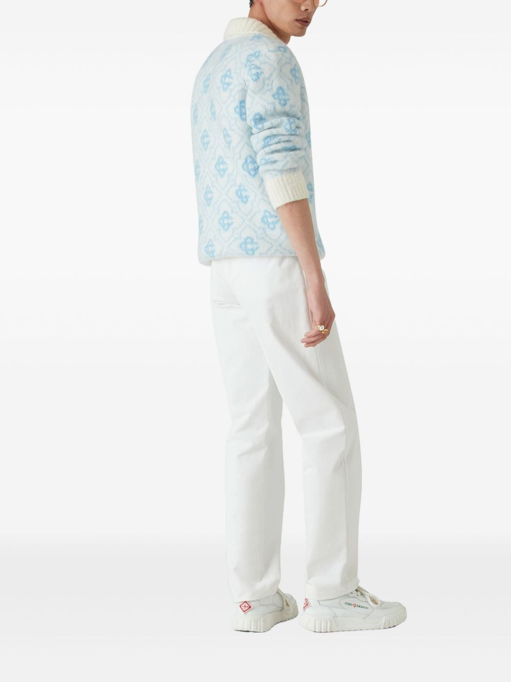 pattern zip-up cardigan - 3