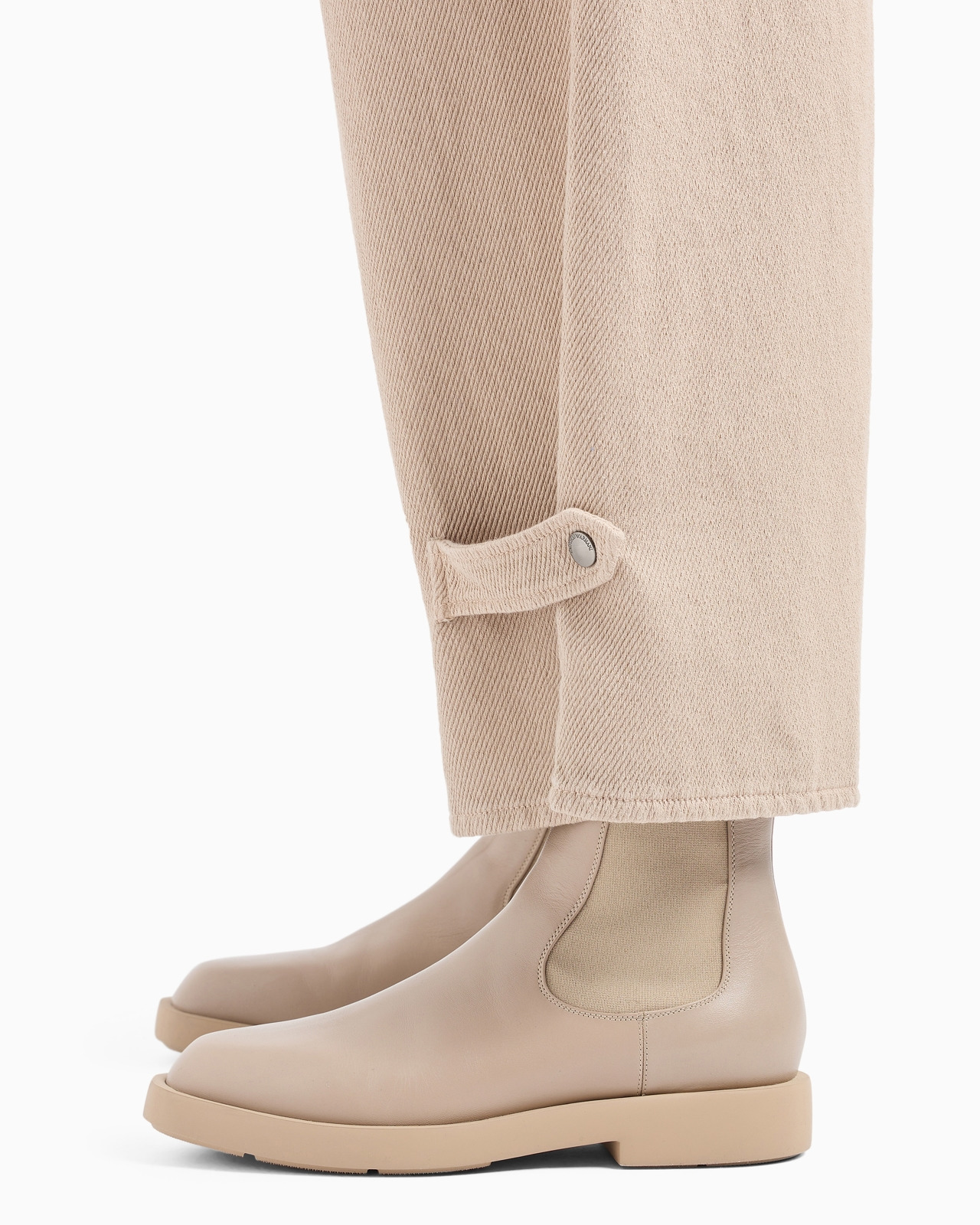 Icon high-waisted drill jeans with a wide leg and pleats - 5