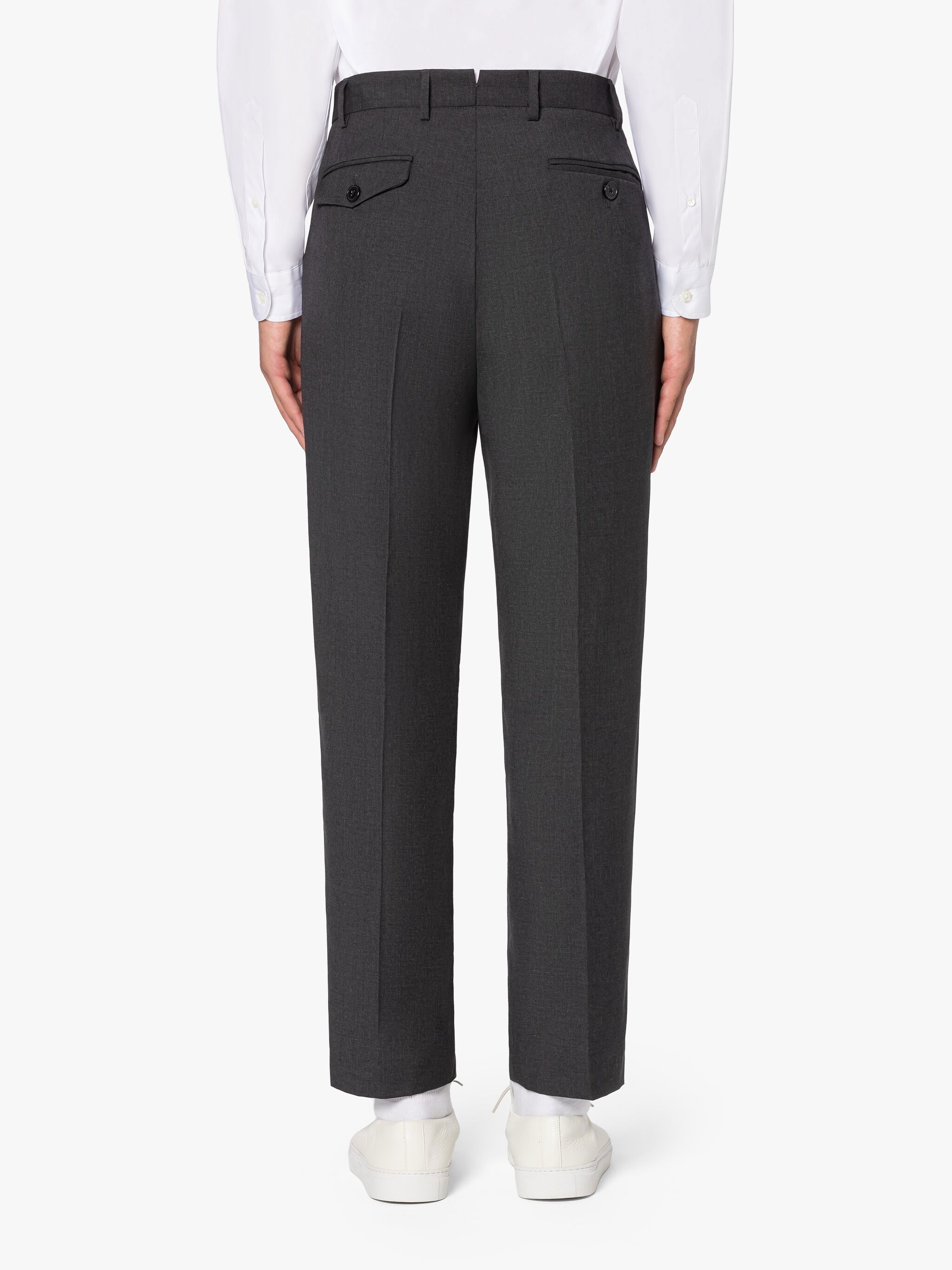 THE STANDARD DARK GREY WOOL TROUSERS - 4