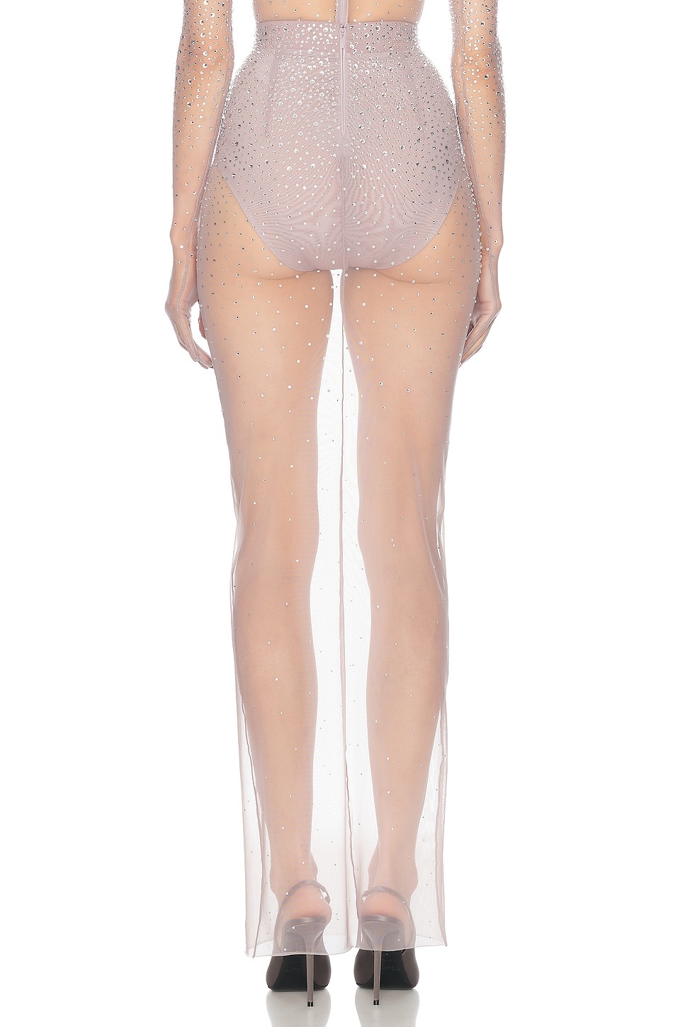 Crystal Mesh Maxi Skirt - 4