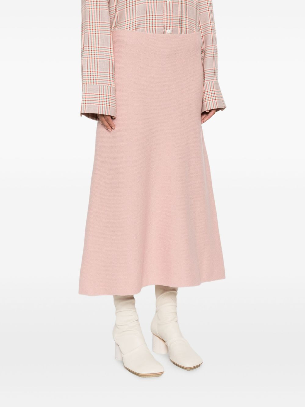 wool A-line skirt - 3
