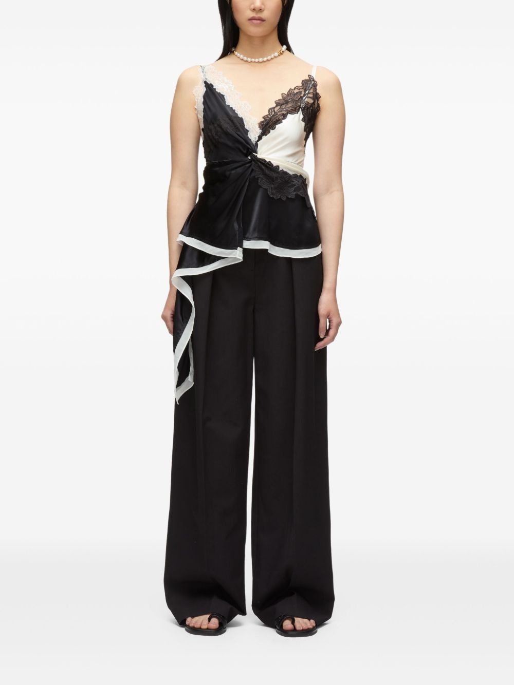 asymmetric satin top - 3