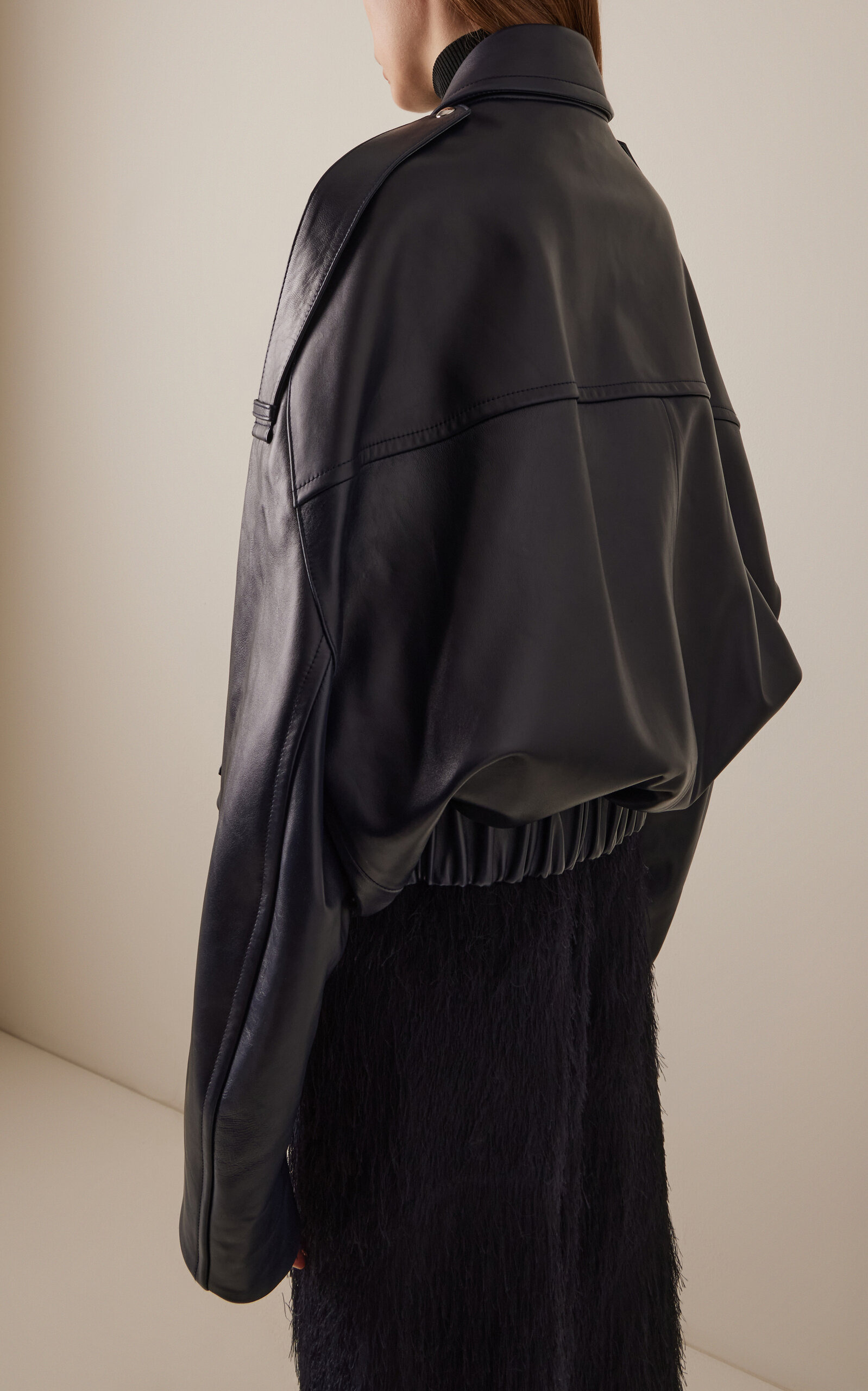 Owey Leather Jacket navy - 4