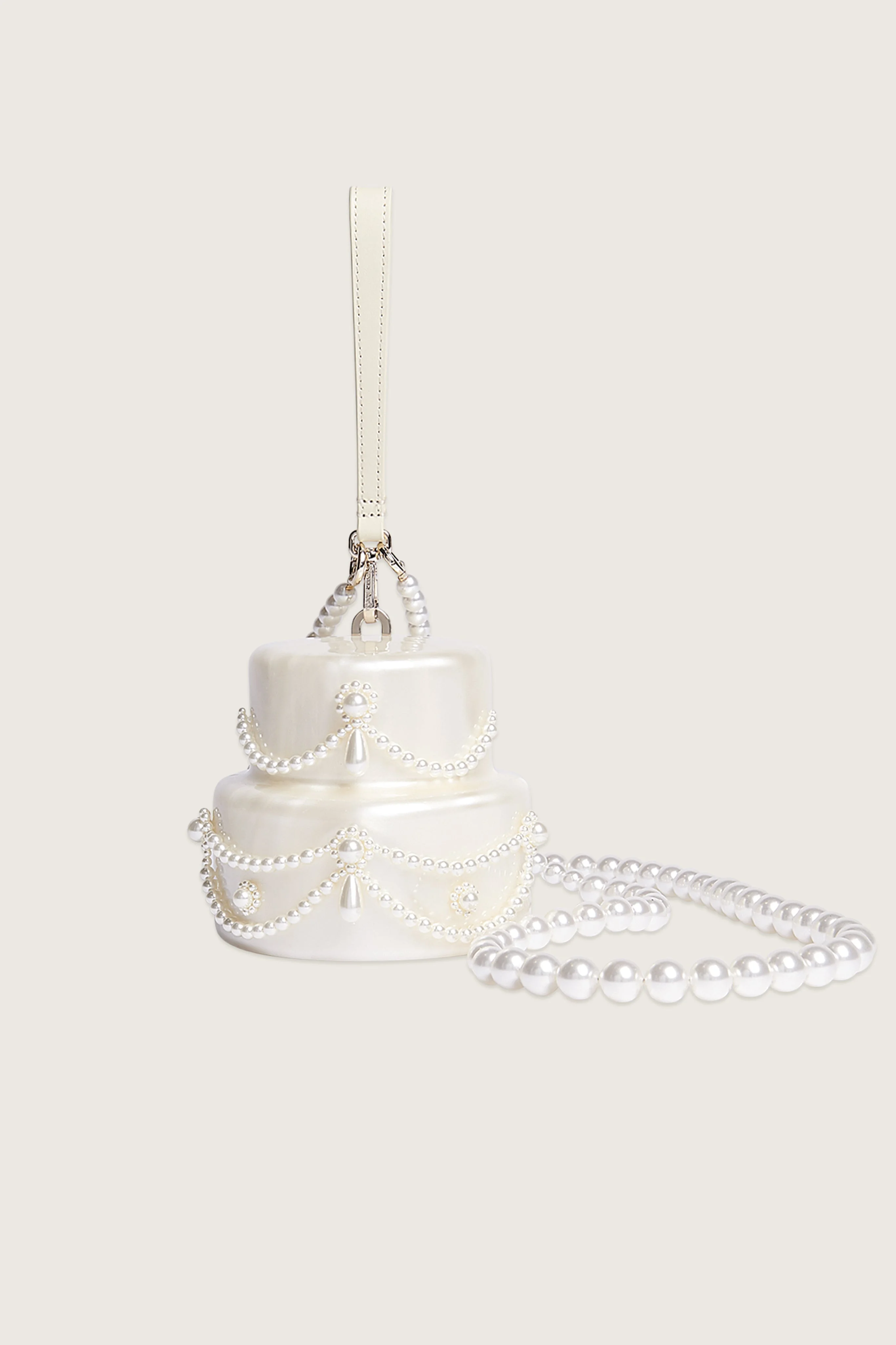 Embellished Pearl Cake Bag - 1