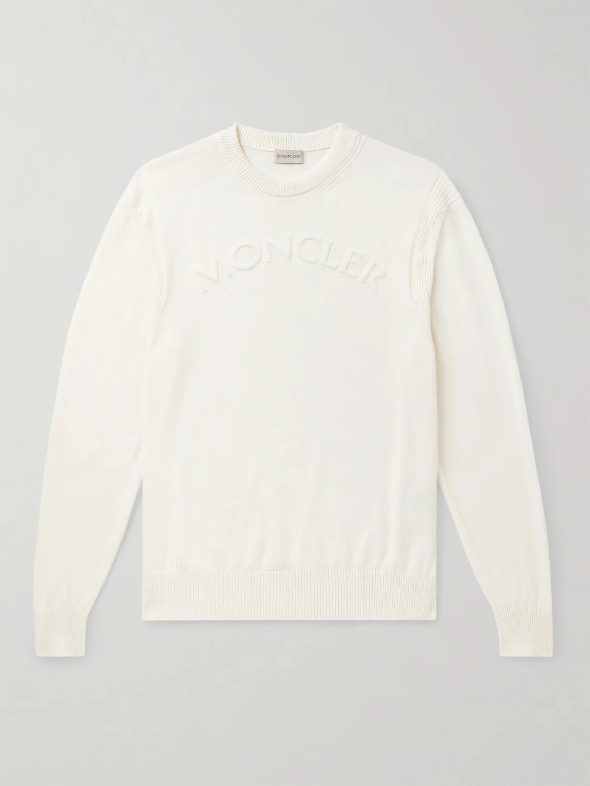 Logo-Embossed Cotton Sweater - 1