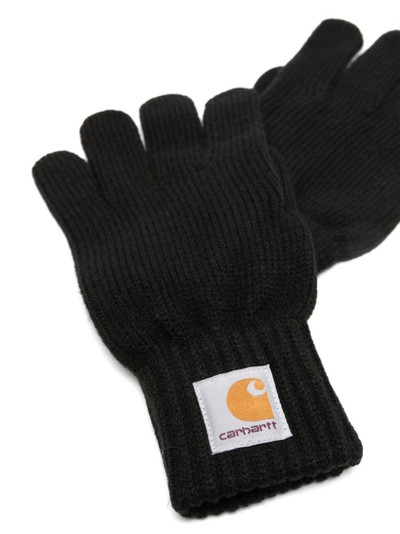 Carhartt logo-patch knitted gloves outlook