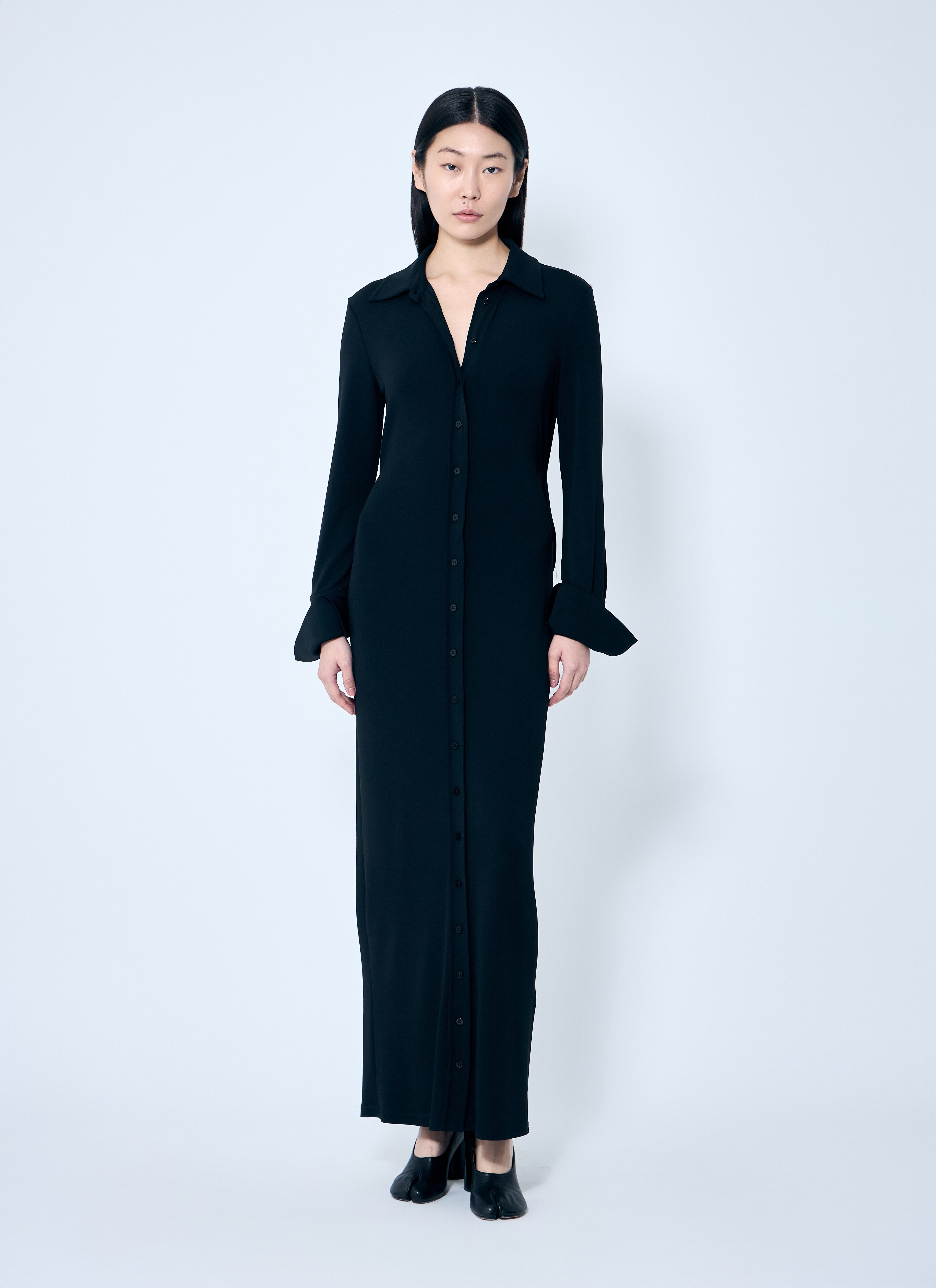 Crepe Jersey Shirt Dress - 2